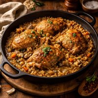 Smothered Barley with Chicken