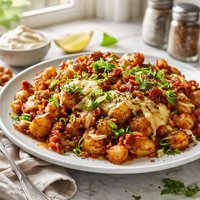 Smothered Covered Lathered Fried Potatoes or Browns