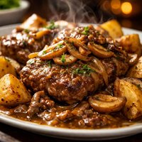 Smothered Cube Steak and Potatoes