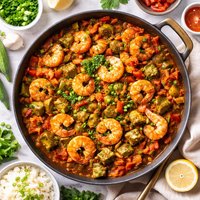 Smothered Okra Wth Shrimp