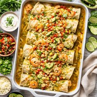 Smothered Shrimp Burritos
