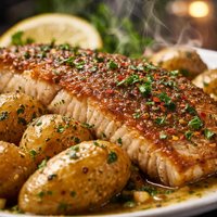 Snapper and Garlic Potatoes