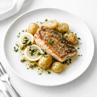 Snapper with Lemon Capers and Baby Potatoes