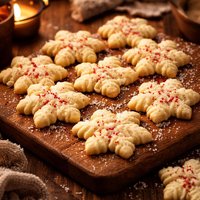 Snow Flake Spritz Cookies