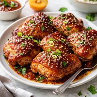 So Easy Sticky Apricot Garlic Glazed Chicken