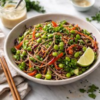 Soba Noodle Salad with Edamame and Miso Dressing