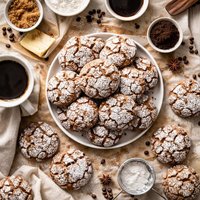Soft Coffee Molasses Crackle Cookies