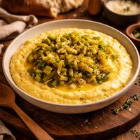 Soft Polenta with Leeks