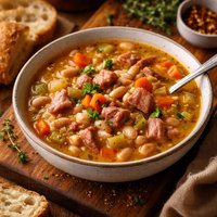 Souper Fast Ham and Bean Soup