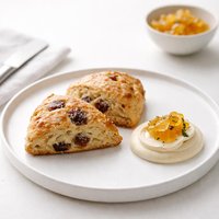 Sour Cherry Scones and Ginger Marmalade Cream