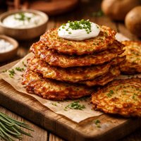 Sour Cream and Chive Potato Pancakes