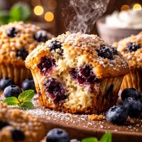 Sour Cream Blueberry Muffins
