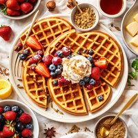 Sour Cream Cardamom Waffles