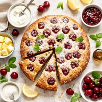 Sour Cream Cherry Cake