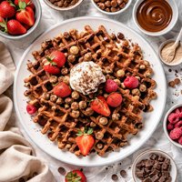 Sourdough Chocolate Malt Dessert Waffles