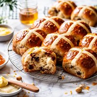 Sourdough Hot Cross Buns