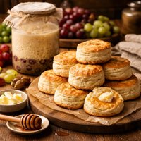 Sourdough Natural Grape Starter and Sourdough Biscuits