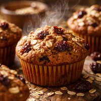 Sourdough Oatmeal Raisin Muffins