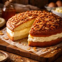 South African Beesting Cake with Custard Filling
