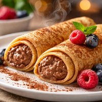 South Beach Diet Breakfast Crepes with Ricotta Cocoa Filling
