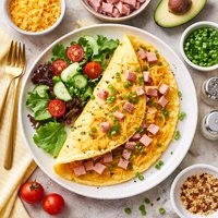South Beach Diet Cheesy Ham Omelet