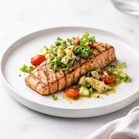 South Beach Diet Grilled Salmon with Artichoke Salsa