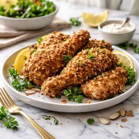 South Beach Diet Oven Fried Chicken with Almonds
