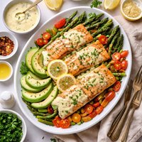 South Beach Salmon with Creamy Lemon Sauce Low Carb