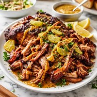 South Carolina Smoked Pork Shoulder with Mustard Sauce