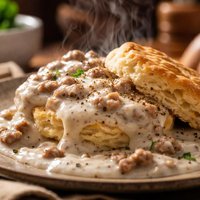Southern Homemade Bisquits and Gravy