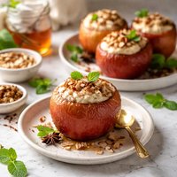 Southwest Baked Apples with Almond Cream