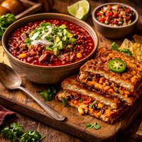 Southwest Borscht and Tex Mex Grilled Cheese
