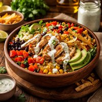 Southwest Salad with Cilantro Ranch Dressing
