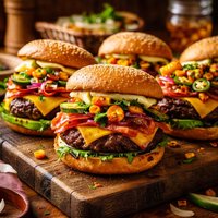 Southwestern Bacon Burgers