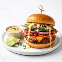 Southwestern Burger with Chipotle Mayonnaise Bbq Sauce