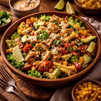 Southwestern Caesar Salad with Creamy Chipotle Dressing