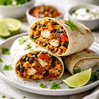 Southwestern Chicken and Black Bean Burritos