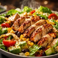 Southwestern Chicken Caesar Salad with Chipotle Dressing