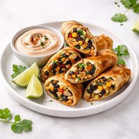 Southwestern Egg Rolls with Chipotle Cream Dip