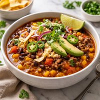 Southwestern Ground Beef Soup