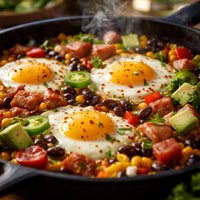 Southwestern Ham and Egg Skillet