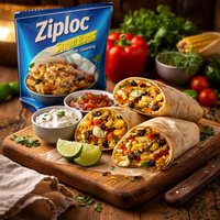 Southwestern Omelet Wrap Ziploc Steam Bags