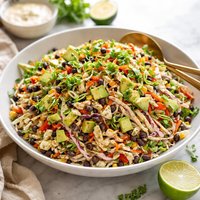 Southwestern Ranch Dressing Cole Slaw with Avocado