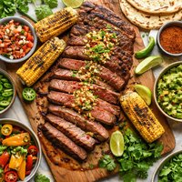Southwestern Style London Broil with Chili Butter