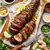 Soy and Bourbon Marinated Pork Tenderloin