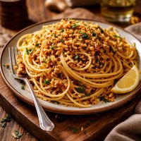 Spaghetti Alla Carrettiera Thin Spaghetti with Breadcrumbs