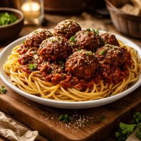 Spaghetti and Venison Meatballs Oamc