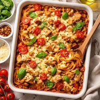 Spaghetti Chicken Bake