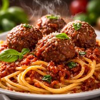 Spaghetti Meatballs and Tomato Basil Sauce