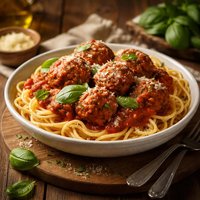 Spaghetti Meatballs with Tomato Basil Sauce